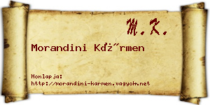 Morandini Kármen névjegykártya